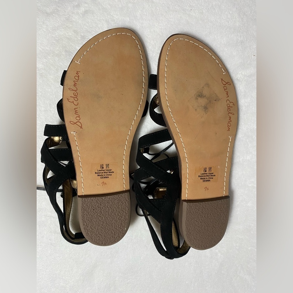 Sam Edelman Black Gemma Gladiator Sandals Size 7 1/2 - Picture 4 of 4